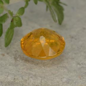 Clinohumite Gemstone in 7 mm (calibrated) Size for Sale, Clinohumite Stone in Golden Yellow Color