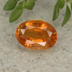1.05 ct Orange Clinohumite Gemstone, Clinohumite Gem in Oval Facet Shape for Sale.