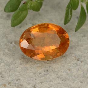 1.05 ct Orange Clinohumite Stone, Natural Clinohumite in Oval Facet Shape for Sale