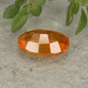 Clinohumite Gemstone in 7.6 x 5.5 mm Size for Sale, Clinohumite Stone in Yellow Orange Color