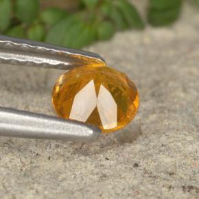 Clinohumite Gemstone in 4.7 mm Size for Sale, Clinohumite Stone in Yellow Orange Color