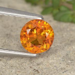 0.6ct Round Facet Yellow Orange Clinohumite for sale thumb image of 0.6ct Round Facet Yellow Orange Clinohumite (ID: 495096)