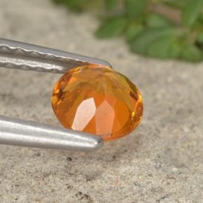 Clinohumite Gemstone in 5.3 mm Size for Sale, Clinohumite Stone in Yellow Orange Color