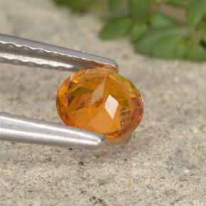Clinohumite Gemstone in 5 mm (calibrated) Size for Sale, Clinohumite Stone in Yellow Orange Color