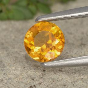0.42 ct Yellow Clinohumite Stone, Natural Clinohumite in Round Facet Shape for Sale