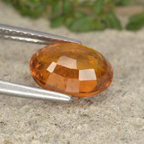 Clinohumite Gemstone in 9.6 x 7.2 mm Size for Sale, Clinohumite Stone in Yellow Orange Color