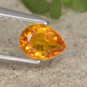 0.4ct Pear Facet Yellow Orange Clinohumite for sale thumb image of 0.4ct Pear Facet Yellow Orange Clinohumite (ID: 495102)