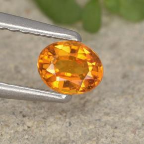 0.33 ct Orange Clinohumite Gemstone, Clinohumite Gem in Oval Facet Shape for Sale.