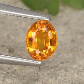 0.33 ct Orange Clinohumite Stone, Natural Clinohumite in Oval Facet Shape for Sale