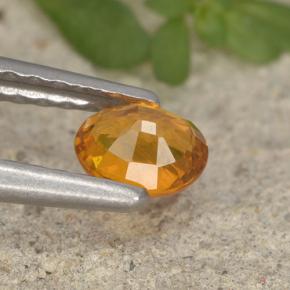 Clinohumite Gemstone in 4.7 x 3.7 mm Size for Sale, Clinohumite Stone in Yellow Orange Color