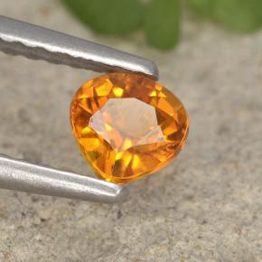 0.46 ct Orange Clinohumite Stone, Natural Clinohumite in Pear Facet Shape for Sale