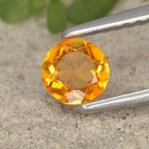 0.34 ct Orange Clinohumite Stone, Natural Clinohumite in Round Facet Shape for Sale