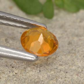 Clinohumite Gemstone in 4.6 mm Size for Sale, Clinohumite Stone in Yellow Orange Color