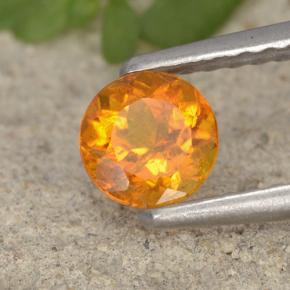 0.45 ct Orange Clinohumite Stone, Natural Clinohumite in Round Facet Shape for Sale