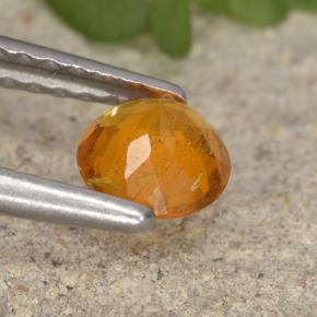 Clinohumite Gemstone in 5 mm (calibrated) Size for Sale, Clinohumite Stone in Yellow Orange Color