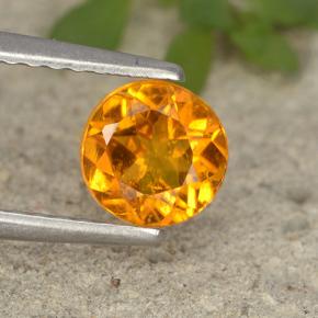 0.8ct Round Facet Yellow Orange Clinohumite for sale thumb image of 0.8ct Round Facet Yellow Orange Clinohumite (ID: 495108)