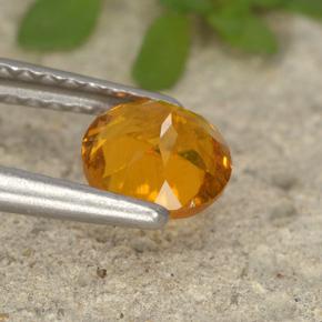 Clinohumite Gemstone in 5.7 mm Size for Sale, Clinohumite Stone in Yellow Orange Color
