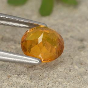 Clinohumite Gemstone in 6 mm (calibrated) Size for Sale, Clinohumite Stone in Yellow Orange Color