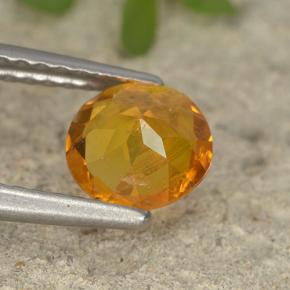 Clinohumite Gemstone in 6.2 mm Size for Sale, Clinohumite Stone in Yellow Orange Color