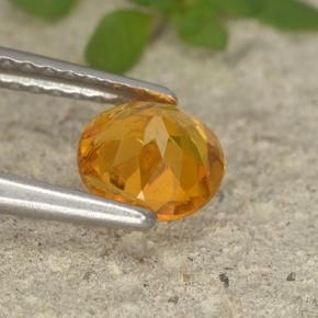 Clinohumite Gemstone in 6 mm (calibrated) Size for Sale, Clinohumite Stone in Yellow Orange Color