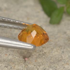 Clinohumite Gemstone in 5 mm (calibrated) Size for Sale, Clinohumite Stone in Yellow Orange Color
