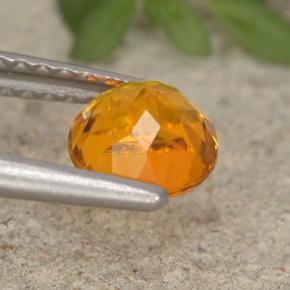 Clinohumite Gemstone in 6 mm (calibrated) Size for Sale, Clinohumite Stone in Yellow Orange Color