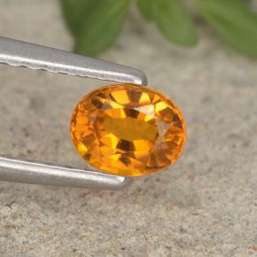 0.4ct Oval Facet Yellow Orange Clinohumite for sale thumb image of 0.4ct Oval Facet Yellow Orange Clinohumite (ID: 495177)