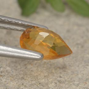 Clinohumite Gemstone in 6.8 x 4.3 mm Size for Sale, Clinohumite Stone in Yellow Orange Color