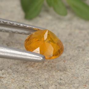 Clinohumite Gemstone in 5 mm (calibrated) Size for Sale, Clinohumite Stone in Yellow Orange Color