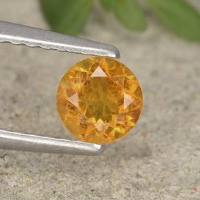 0.4ct Round Facet Yellow Orange Clinohumite Gem for sale 0.4ct Round Facet Yellow Orange Clinohumite Gem (ID: 495181)