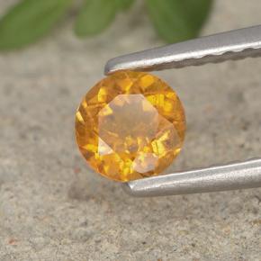 0.44 ct Orange Clinohumite Stone, Natural Clinohumite in Round Facet Shape for Sale