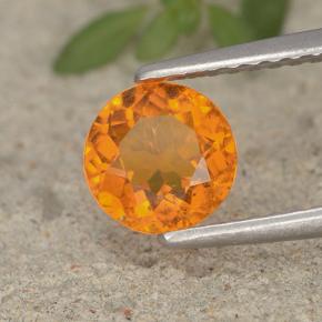 0.95 ct Orange Clinohumite Stone, Natural Clinohumite in Round Facet Shape for Sale