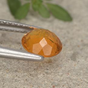 Clinohumite Gemstone in 6.3 mm Size for Sale, Clinohumite Stone in Yellow Orange Color
