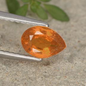 0.8ct Pear Facet Yellow Orange Clinohumite Gem for sale 0.8ct Pear Facet Yellow Orange Clinohumite Gem (ID: 495199)