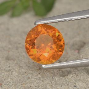 0.93 ct Orange Clinohumite Stone, Natural Clinohumite in Round Facet Shape for Sale