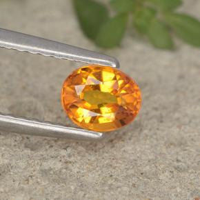 0.5ct Oval Facet Yellow Orange Clinohumite Gem for sale 0.5ct Oval Facet Yellow Orange Clinohumite Gem (ID: 495204)
