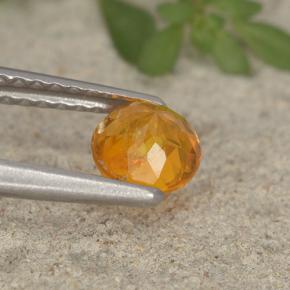 Clinohumite Gemstone in 5 mm (calibrated) Size for Sale, Clinohumite Stone in Yellow Orange Color