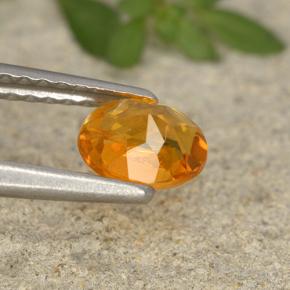 Clinohumite Gemstone in 5.9 x 4.8 mm Size for Sale, Clinohumite Stone in Yellow Orange Color