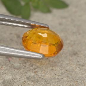 Clinohumite Gemstone in 6.5 x 5.1 mm Size for Sale, Clinohumite Stone in Yellow Orange Color