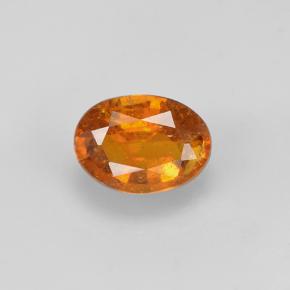 1.05 ct Orange Clinohumite Gemstone, Clinohumite Gem in Oval Facet Shape for Sale.