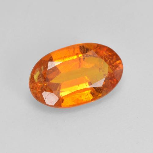 1.42 ct Orange Clinohumite Stone, Natural Clinohumite in Oval Facet Shape for Sale