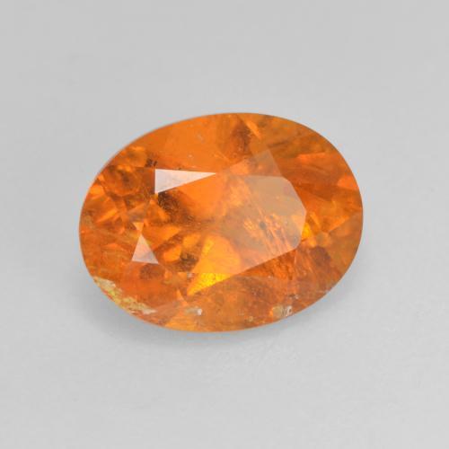 1.33 ct Orange Clinohumite Stone, Natural Clinohumite in Oval Facet Shape for Sale