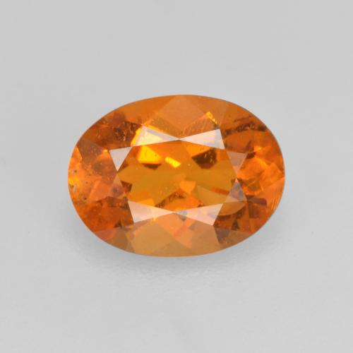 1.21 ct Orange Clinohumite Gemstone, Clinohumite Gem in Oval Facet Shape for Sale.
