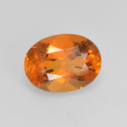 1.21 ct Orange Clinohumite Stone, Natural Clinohumite in Oval Facet Shape for Sale