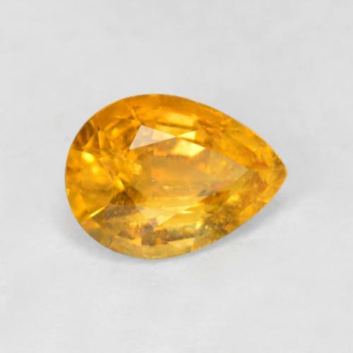 0.83 ct Golden Clinohumite Stone, Natural Clinohumite in Pear Facet Shape for Sale