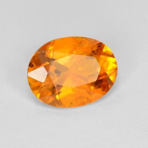 1.18 ct Orange Clinohumite Stone, Natural Clinohumite in Oval Facet Shape for Sale