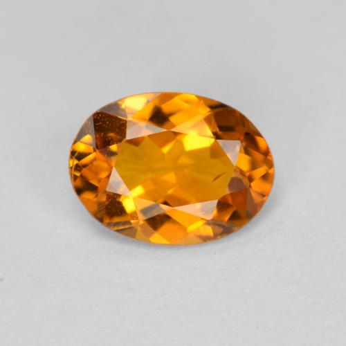 0.66 ct Orange Clinohumite Gemstone, Clinohumite Gem in Oval Facet Shape for Sale.
