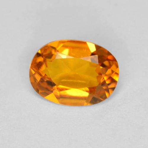 0.41 ct Orange Clinohumite Gemstone, Clinohumite Gem in Oval Facet Shape for Sale.