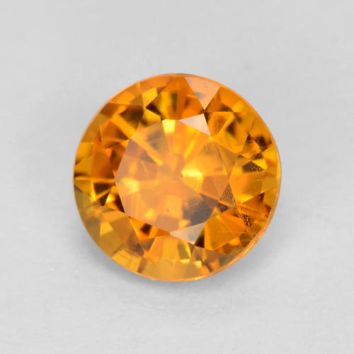 0.48 ct Orange Clinohumite Stone, Natural Clinohumite in Round Facet Shape for Sale
