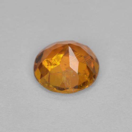 Clinohumite Gemstone in 5.7 mm Size for Sale, Clinohumite Stone in Medium Orange Color